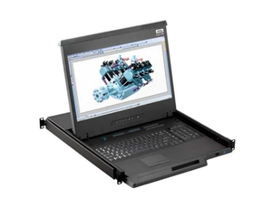 96KVM-H17V8U-US Display Modules 1U Drawer 8 Ports KVM 17" FHD LCD Keyboard(USA English)+TouchPad + US Plug